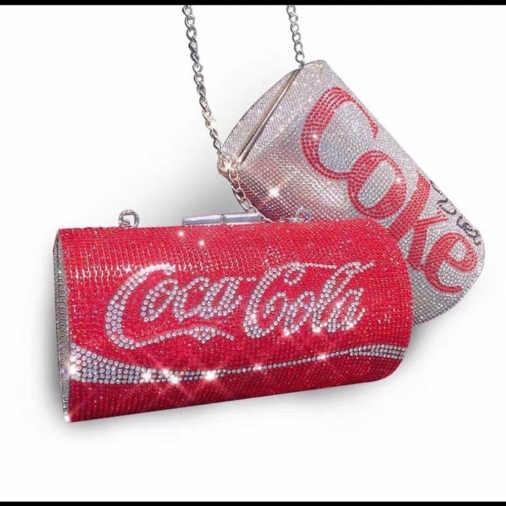 Coca Cola red rhinestone purse Coke